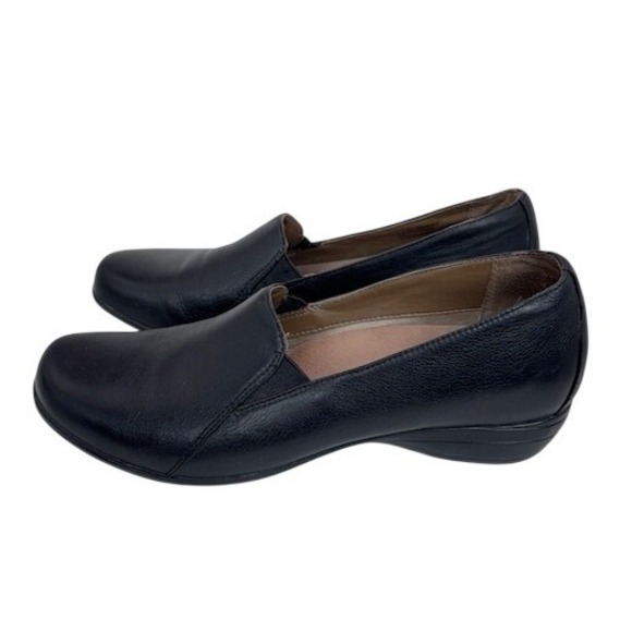 Dansko Fawna Black Leather Slip On Loafers Shoes Womens 41 work comfy casual - Picture 3 of 10